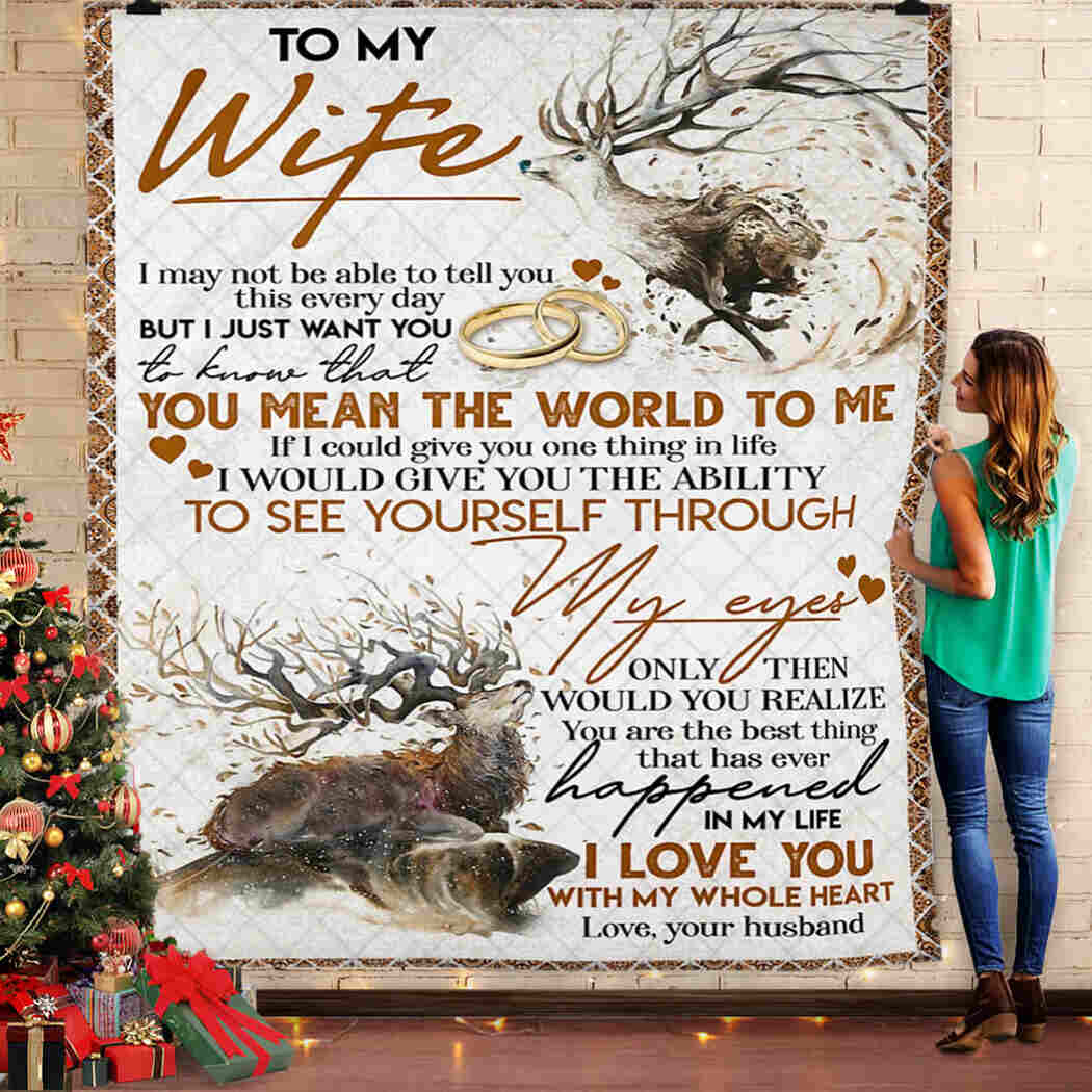 To My Wife - You Mean The World To Me Blanket