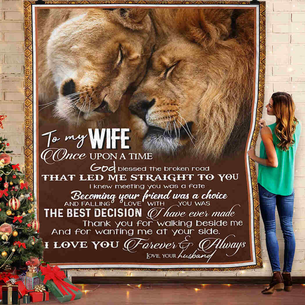 To My Wife Blanket - Lion Lover - I Love You Forever