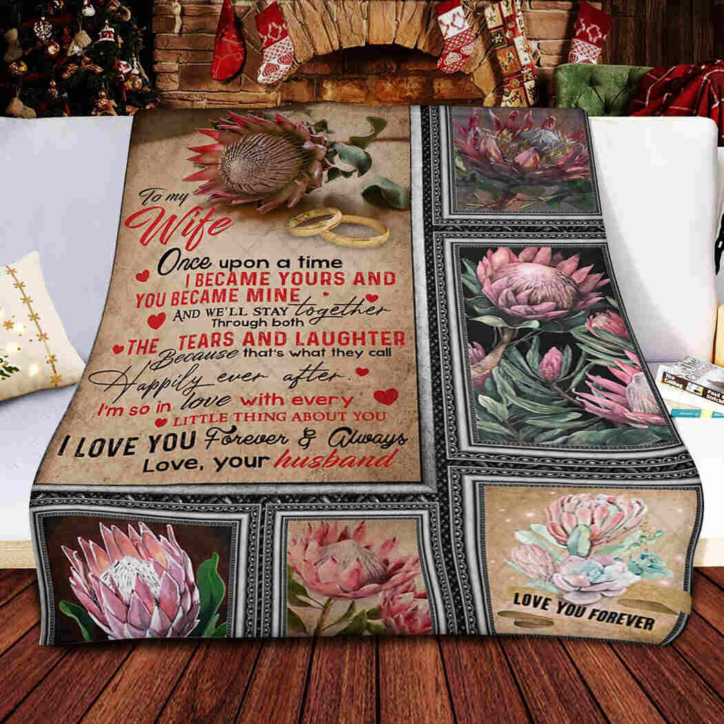 To My Wife - I Love You Forever & Always Blanket Quilt - The Best Gift For Flower Lover