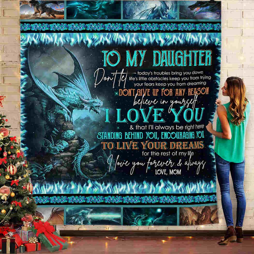 To My Daughter Blanket - Dragon - The Rest Of My Life