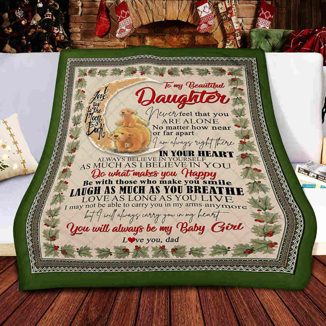 To My Beautiful Daughter - Baby Girl Throw Quilt Blanket