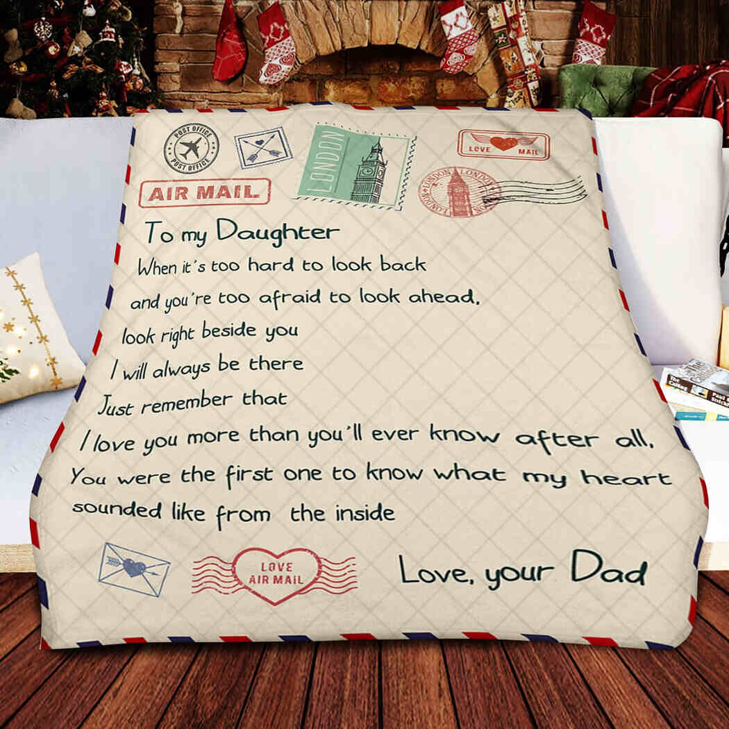 To My Daughter - You Were The First One To Know That My Heart Blanket - I Love You So Much Blanket Quilt