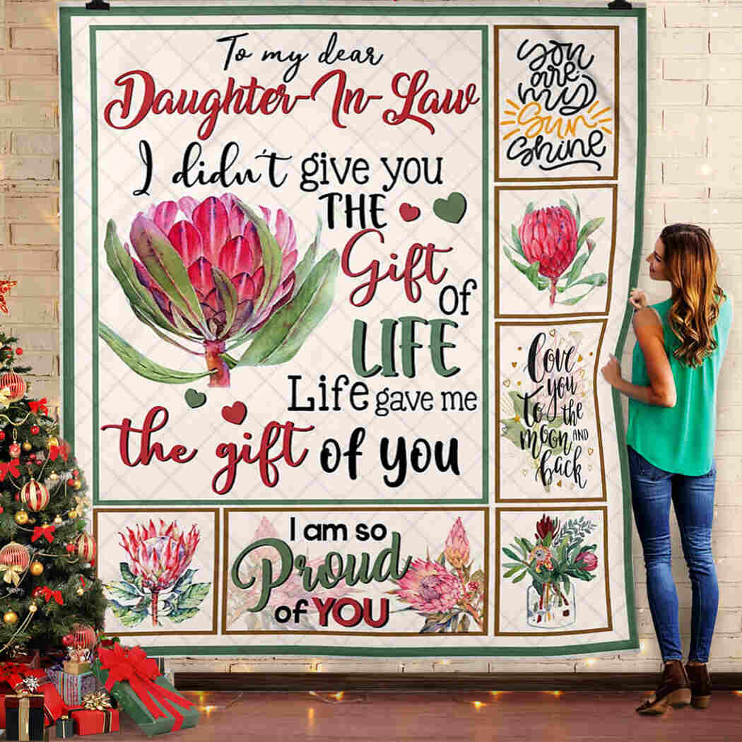 To My Daughter In Law - Gift Of Life Throw Quilt Blanket
