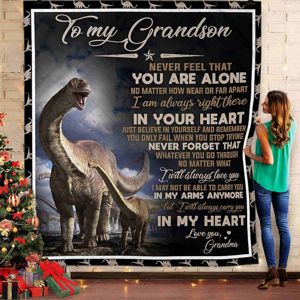 To My Grandson - Dinosaur - I Love You Blanket