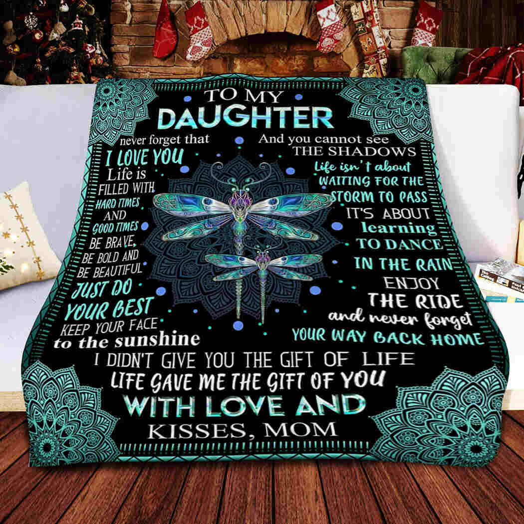 To My Daughter - Dragonfly - I Love You Blanket