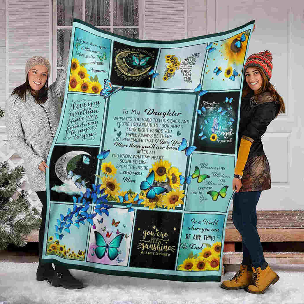 Sunflower And Butterfly Blanket - You Are My Sunshine Blanket