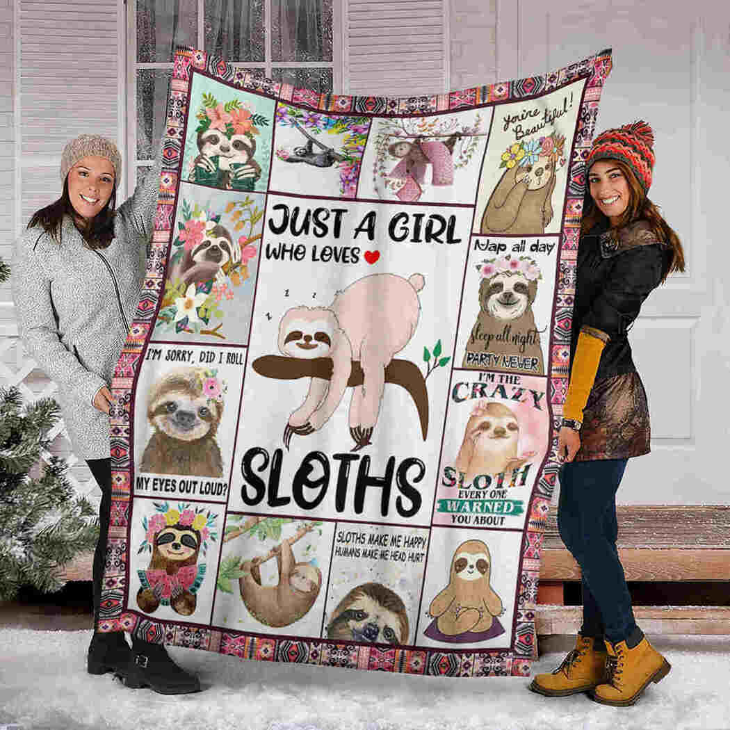 Sloth Blanket - Just A Girl Who Loves Sloth Blanket