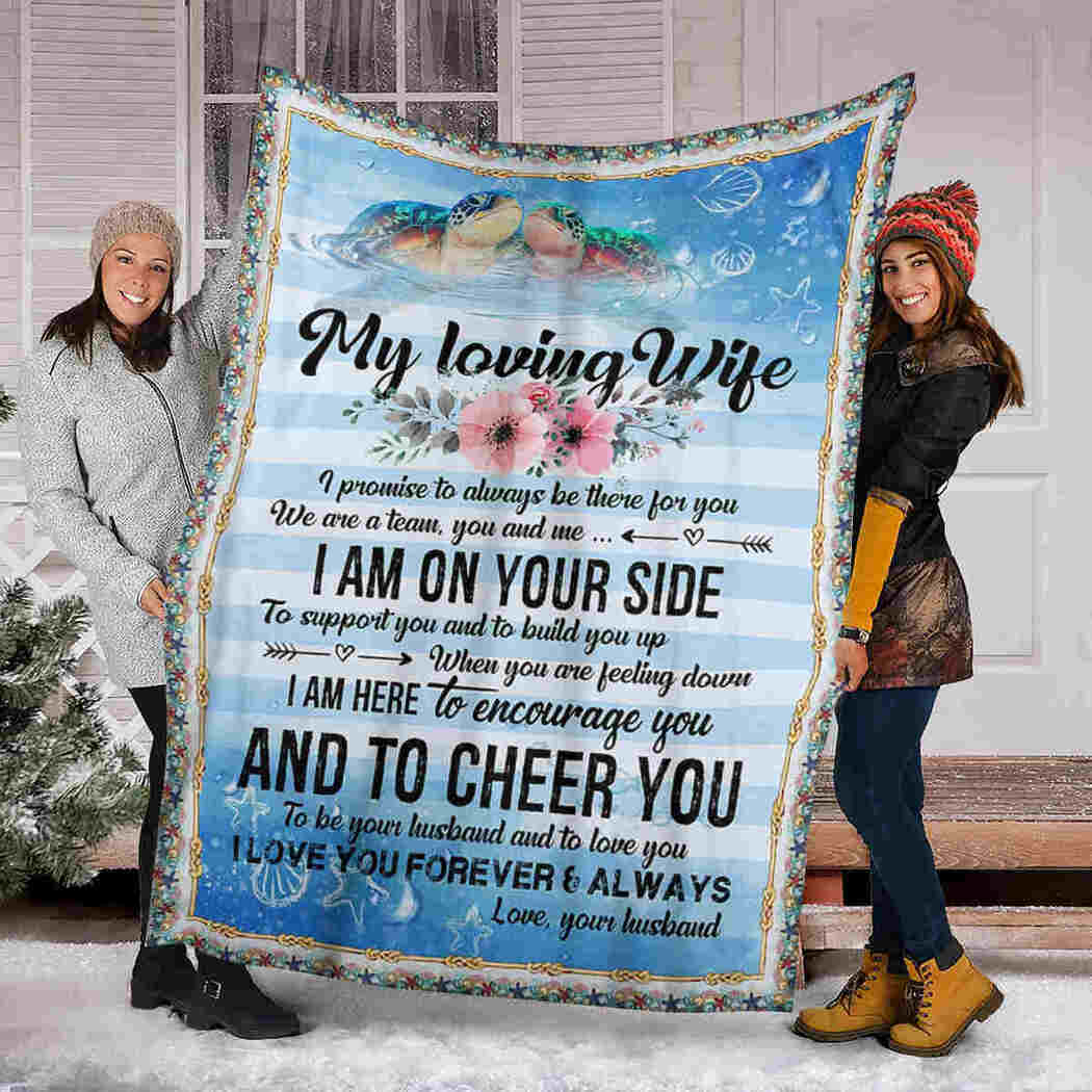 My Loving Wife Blanket - Turtle Couple - I Love You Forever & Always Blanket