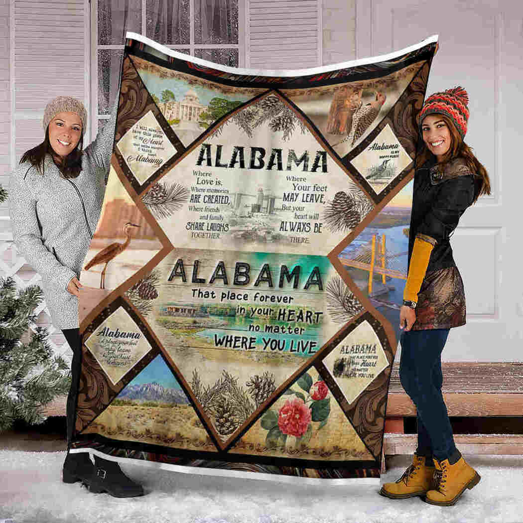 Alabama Blanket - Is My Happy Place Blanket
