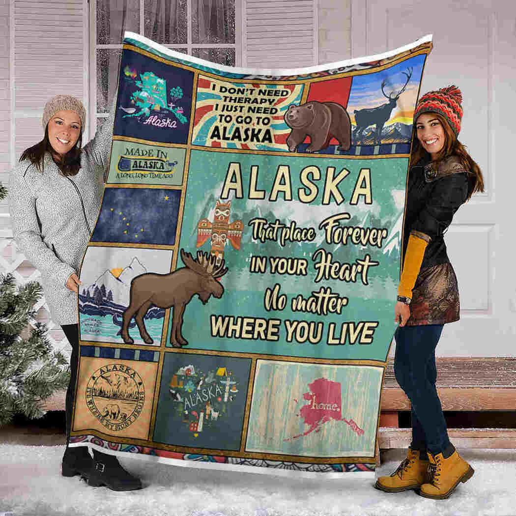 Alaska Snow Blanket - Alaska Place Forever In Your Heart Blanket
