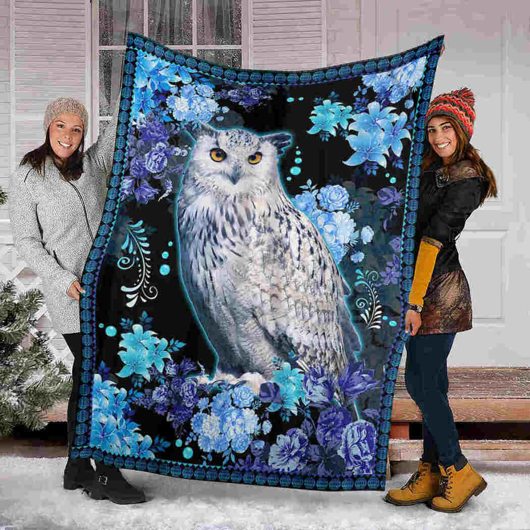 Owl Flower Blanket - Beautiful Animals Blanket