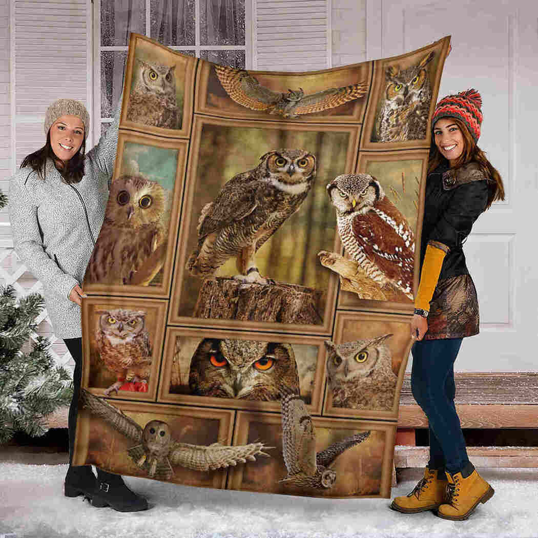 Beautiful Owl Blanket - Vintage Beauty Animals Blanket