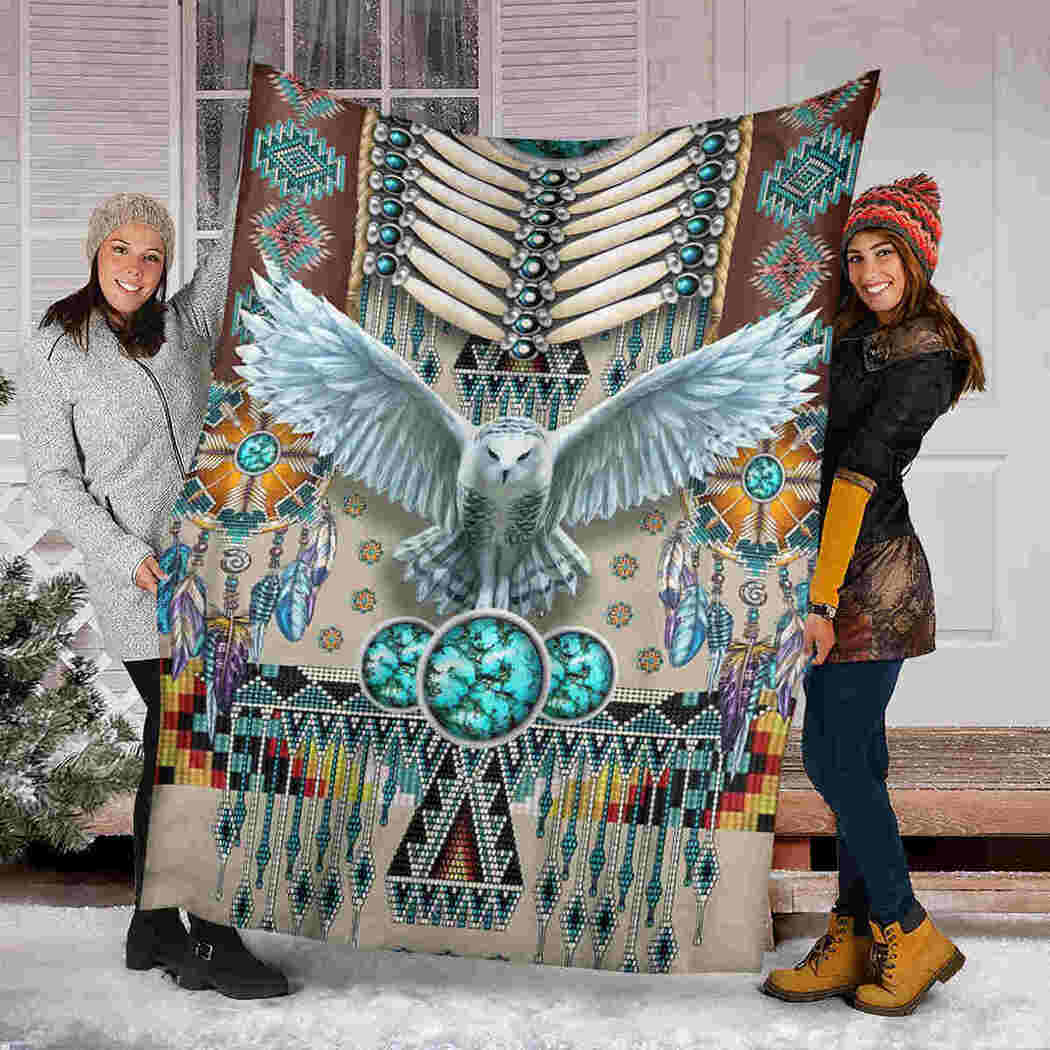 Beautiful Owl Blanket - Native Blanket