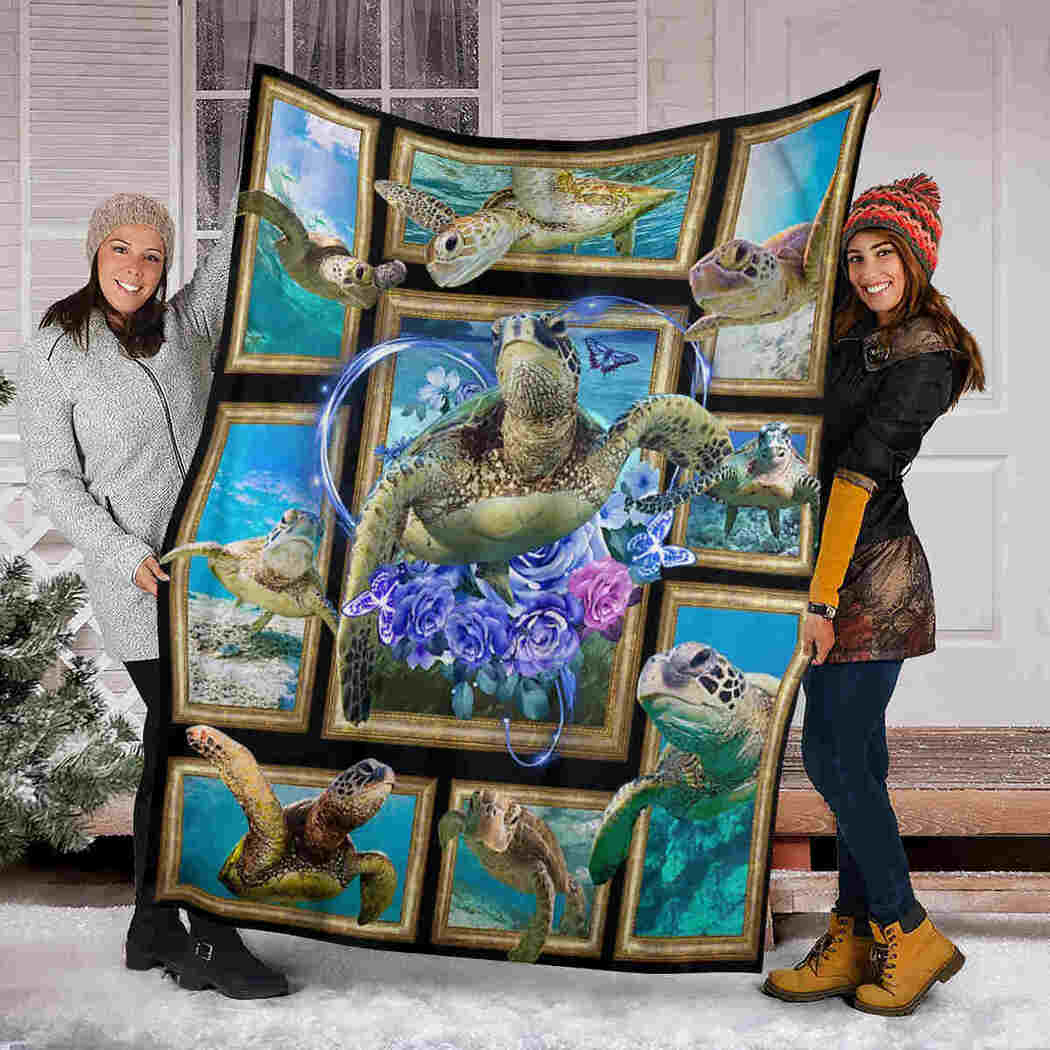 Beautiful Turtle Blanket - Sea Animals Blanket