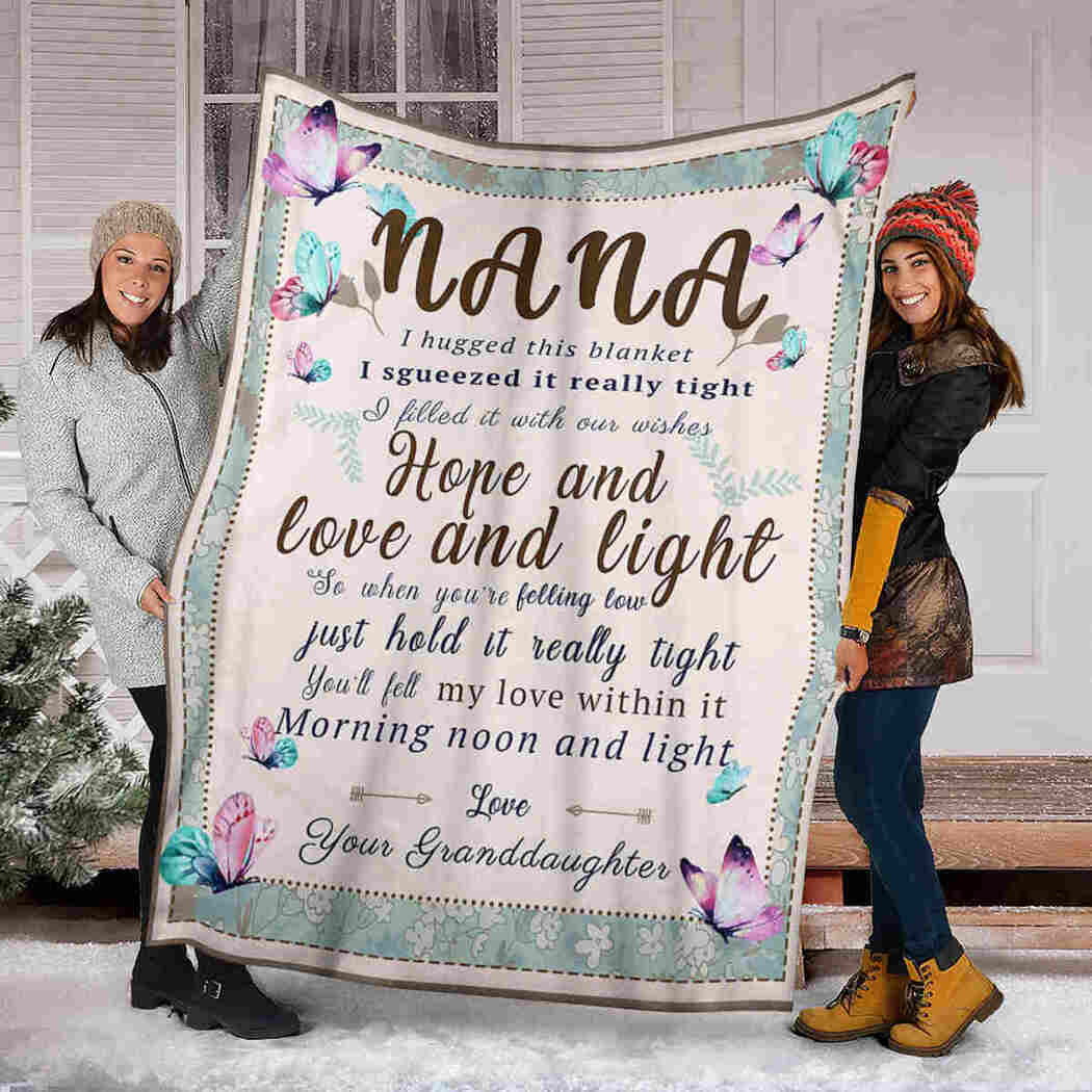 Nana Blanket - Flower Letter - Hope Love Light Blanket