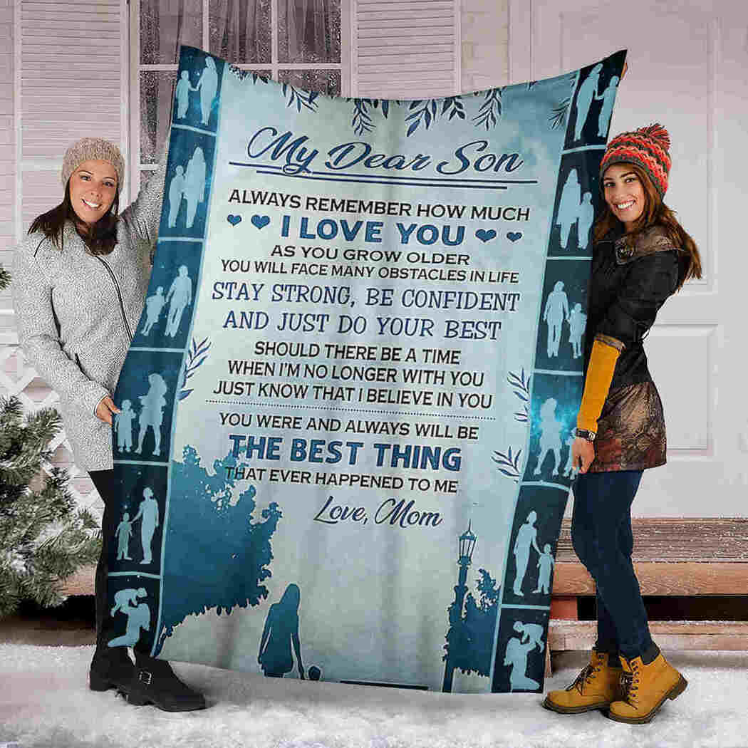 My Dear Son Blanket - Love Moment - Just Do Your Best Blanket