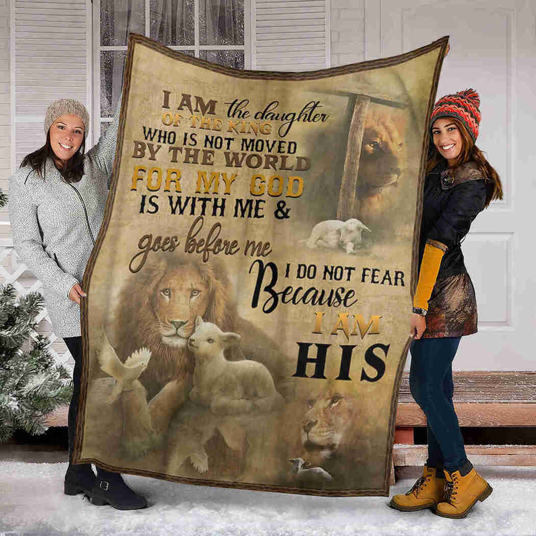 God Lion Blanket - I Am The Daughter Of The King Blanket