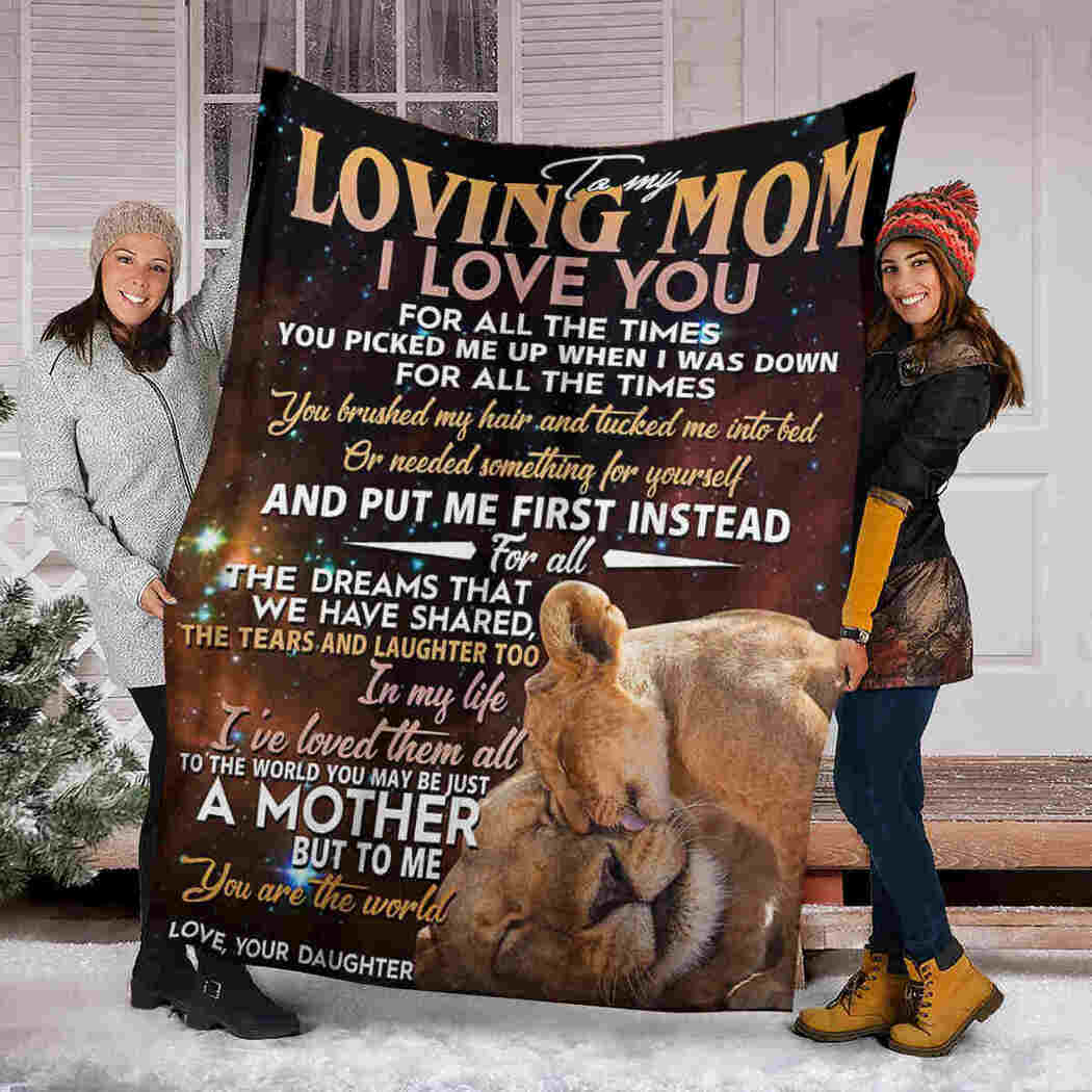 To My Loving Mom - Lion Galaxy - You Are The World Blanket