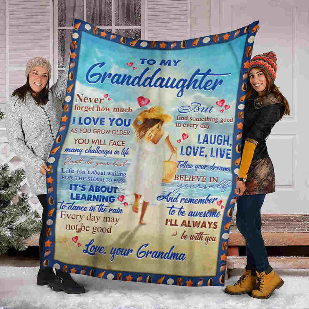 To My Granddaugher - Little Girl Blanket - Laugh Love Live Blanket