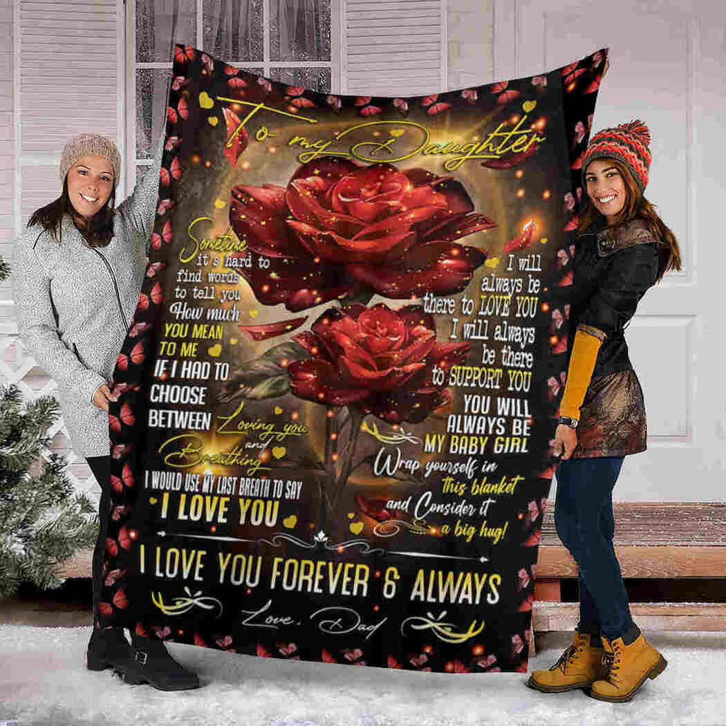 To My Daughter - Beauty Red Roses - Consider It A Big Hug Blanket