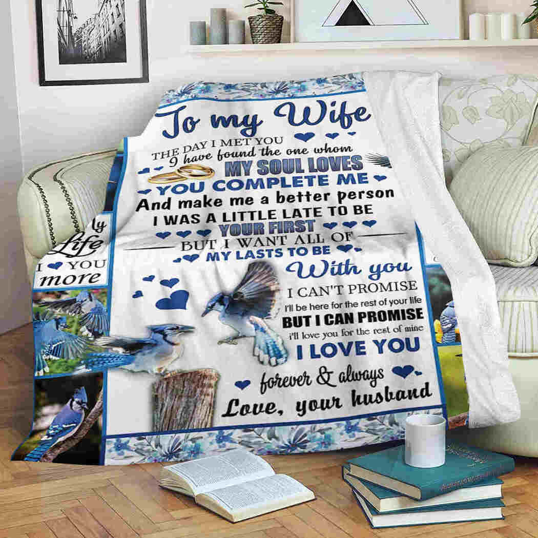 To My Wife Blanket - Wife Blue Bird - I Love You Blanket