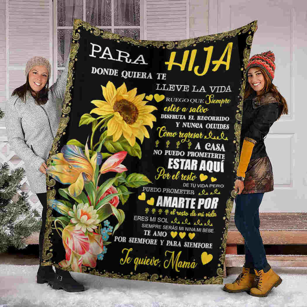 Para Hija Blanket - Sunflower Beauty - My Daughter Blanket