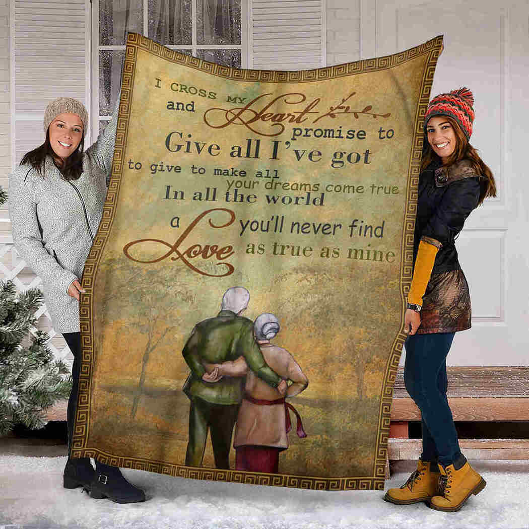 Old Couple Together Blanket - Cross My Heart Blanket