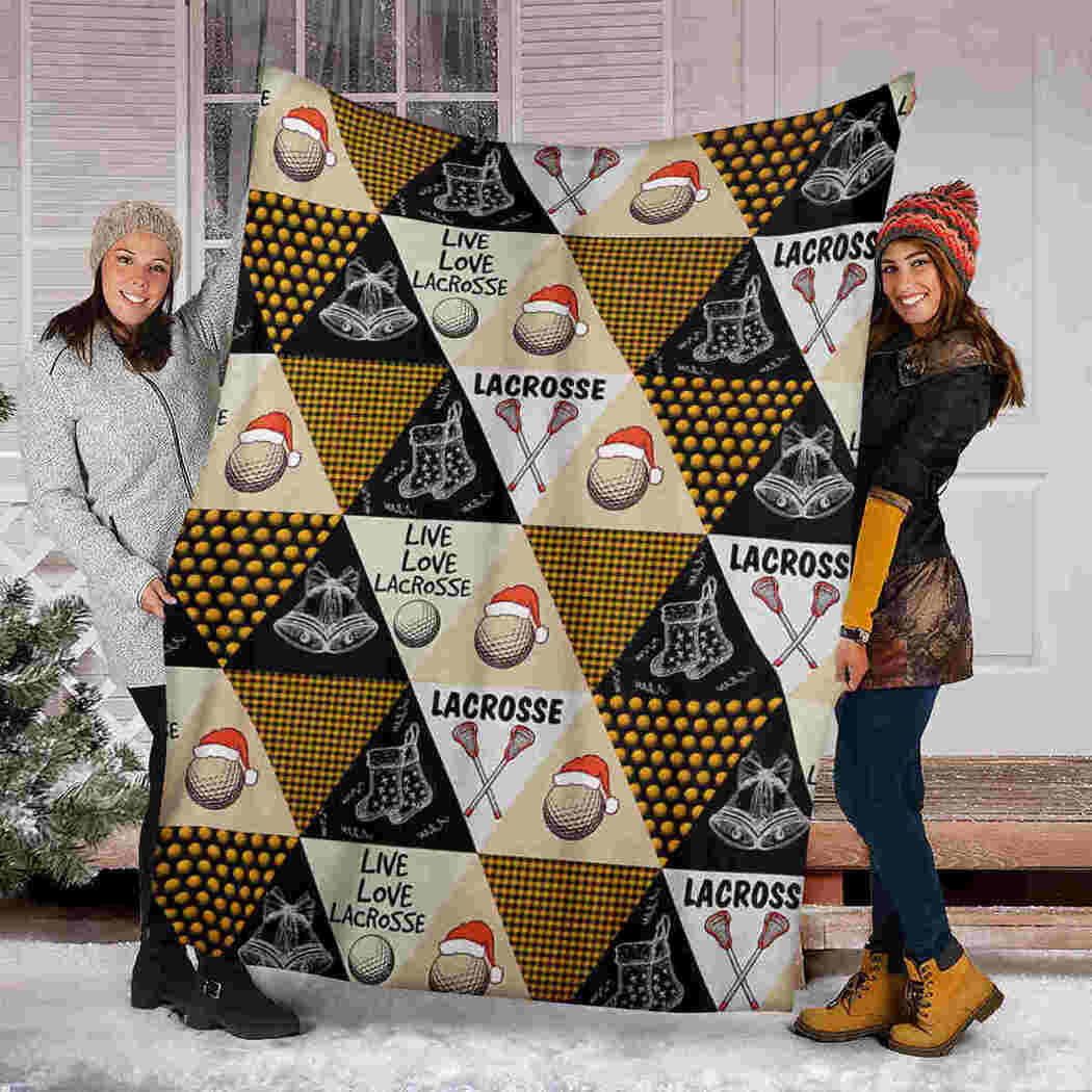 Lacrosse Live Love Blanket - Christmas Sport Blanket