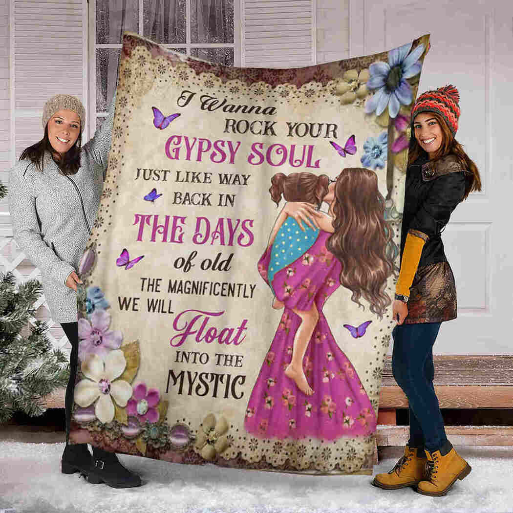 Gypsy Soul Blanket - Little Girl Blanket - We Will Float Into The Mystic Blanket