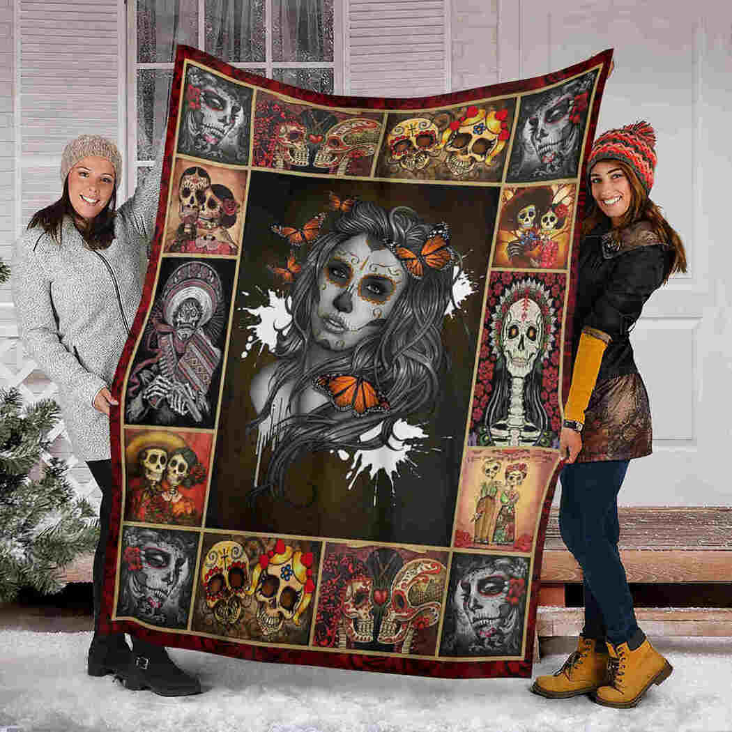 Halloween Skull Blanket - Beauty Skull Blanket