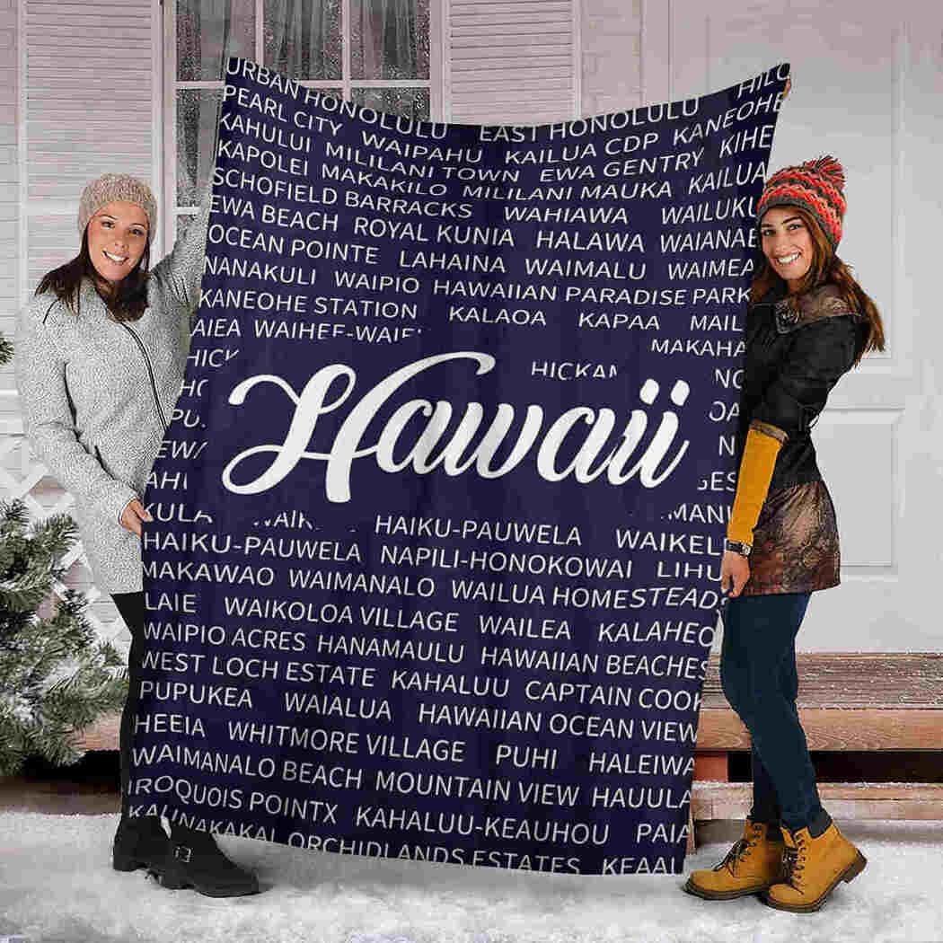 Hawaii Cities Blanket - Hawaii In My Heart Blanket