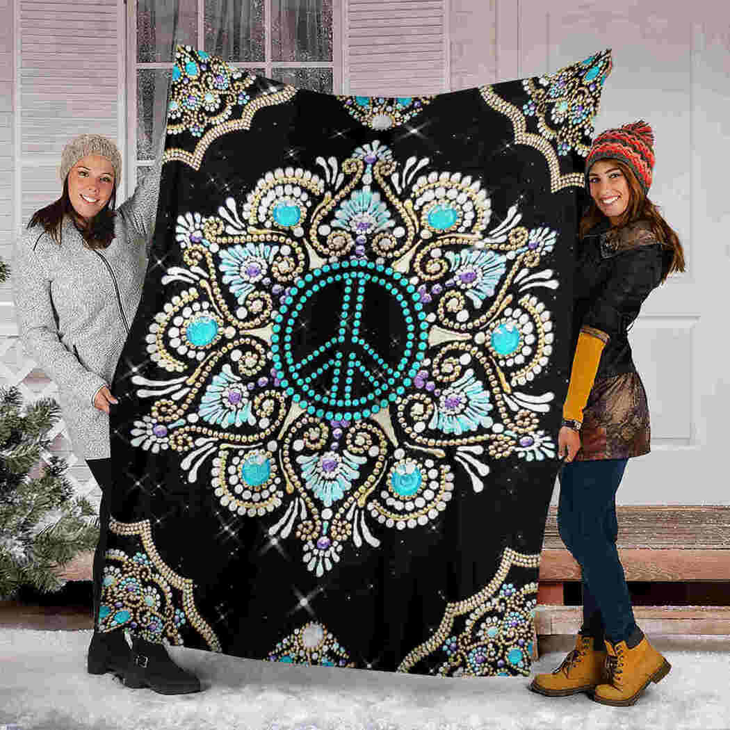 Hippie Mandala Blanket - Vintage Beauty Peace Blanket