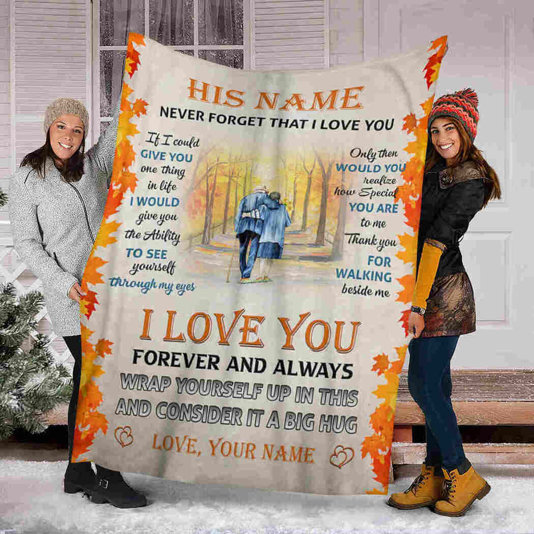 Personalized Blanket - Old Couple Blanket - Thank You