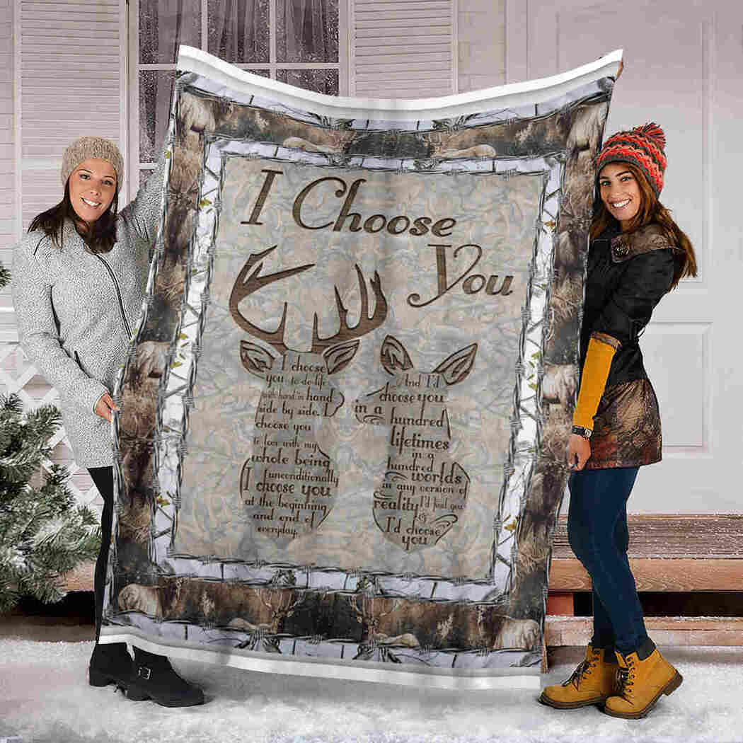 Couple Deer Hunting Blanket - I Choose You Blanket
