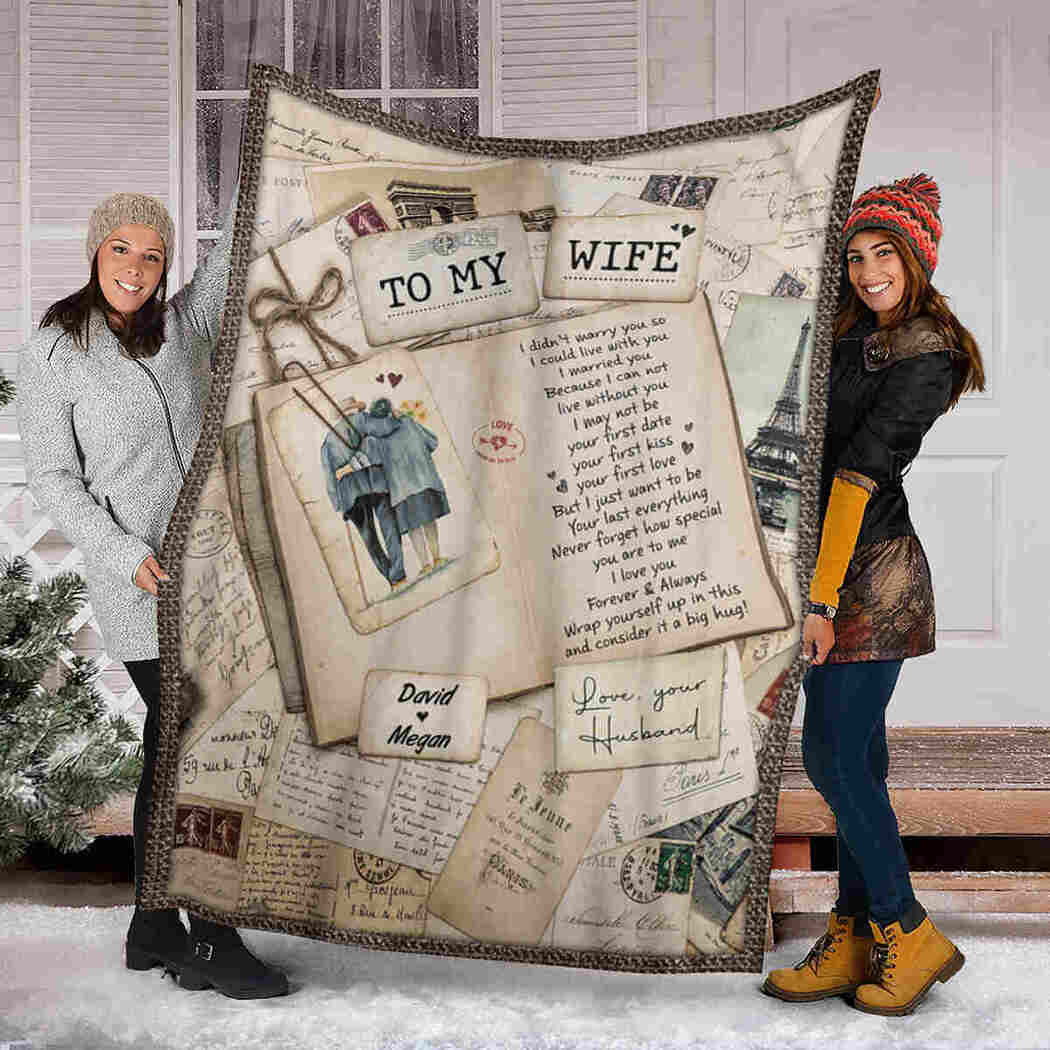 To My Wife Blanket - Old Couple Letter - I Love You Blanket