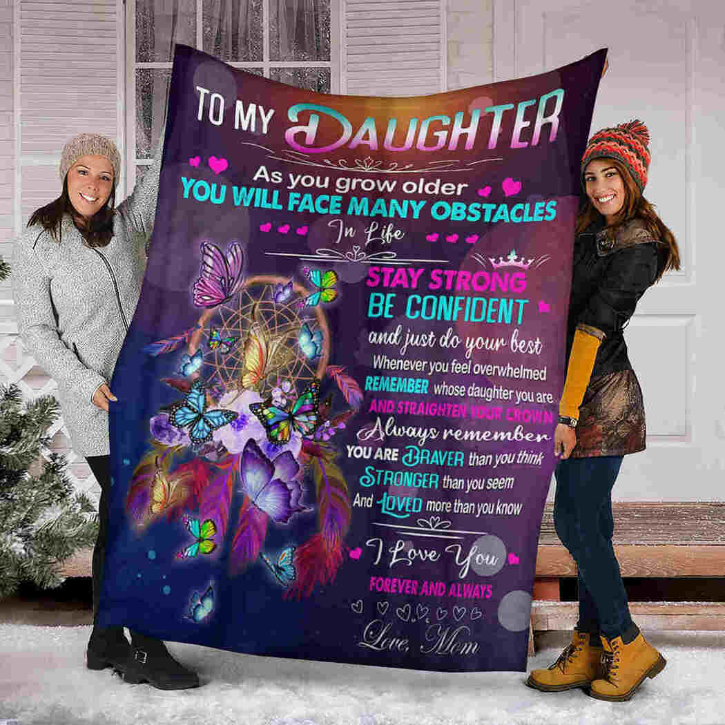 To My Daughter - Butterfly Dreamcatcher - I Love You Blanket