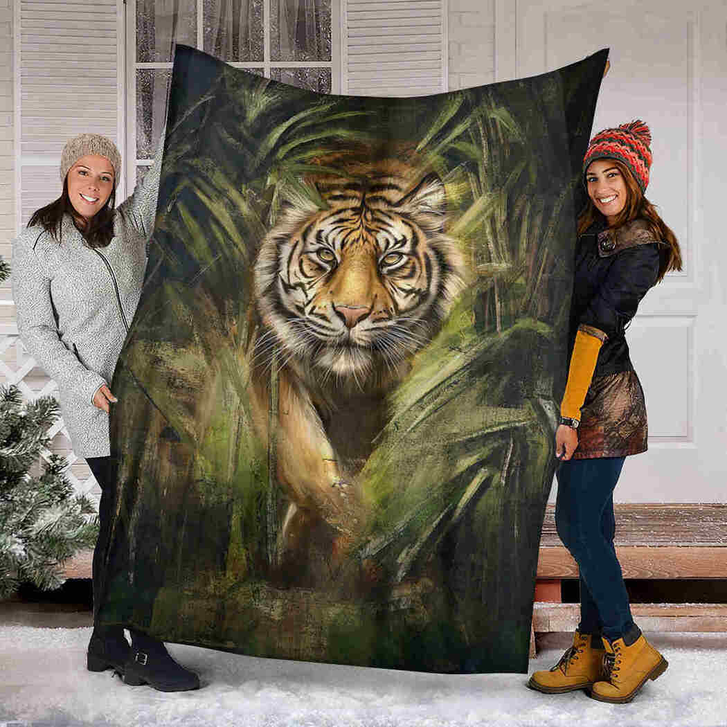 Forest Tiger Blanket - Wild Animals Lover Blanket