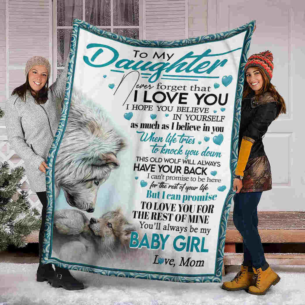 To My Daughter Blanket - Wolf - I Believe In You Blanket