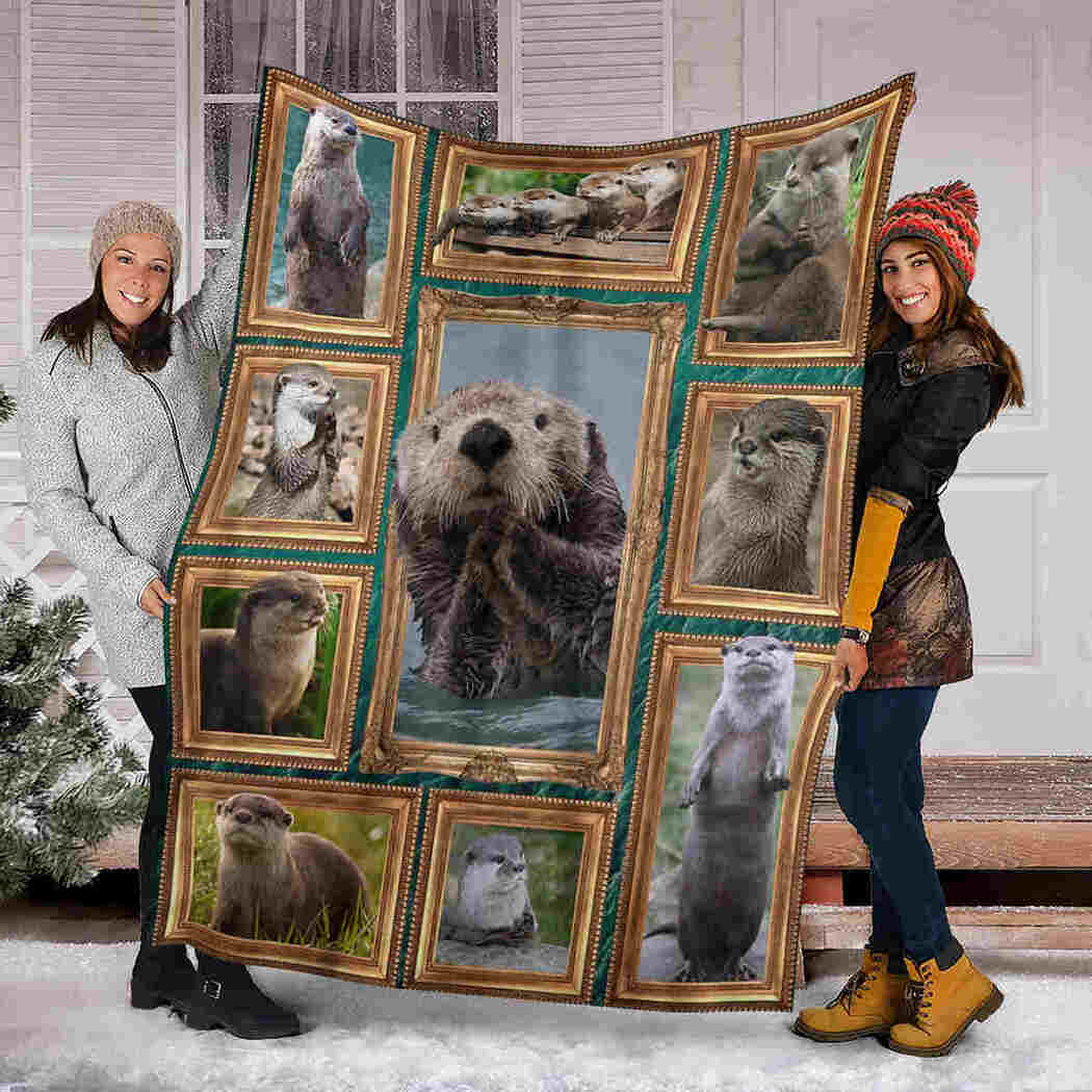 Otters Sea Blanket - I Love Otters Blanket